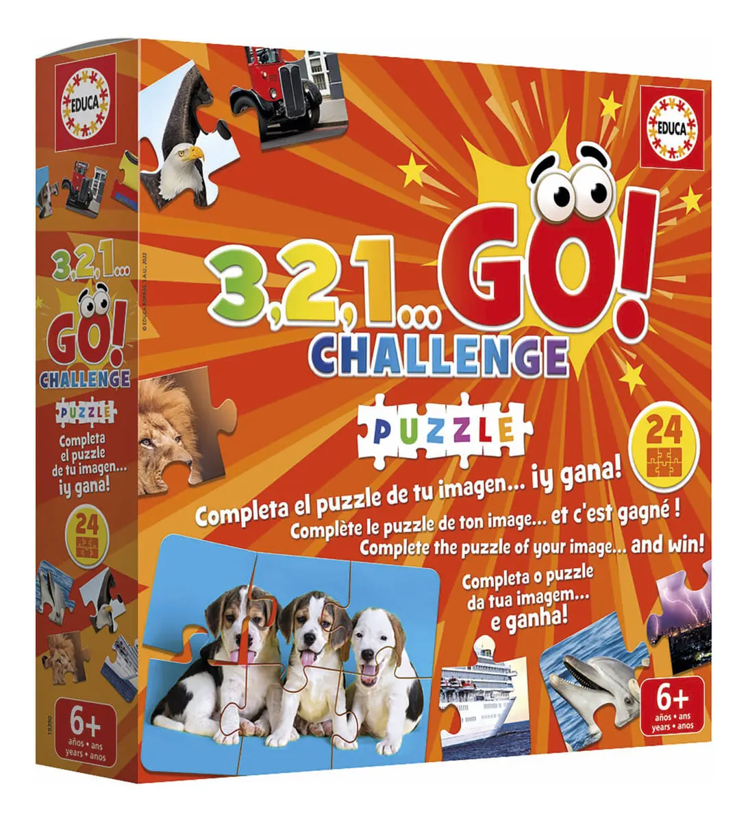 Juego Infantil 3, 2, 1... Go! Completa Puzzle Educa Trex