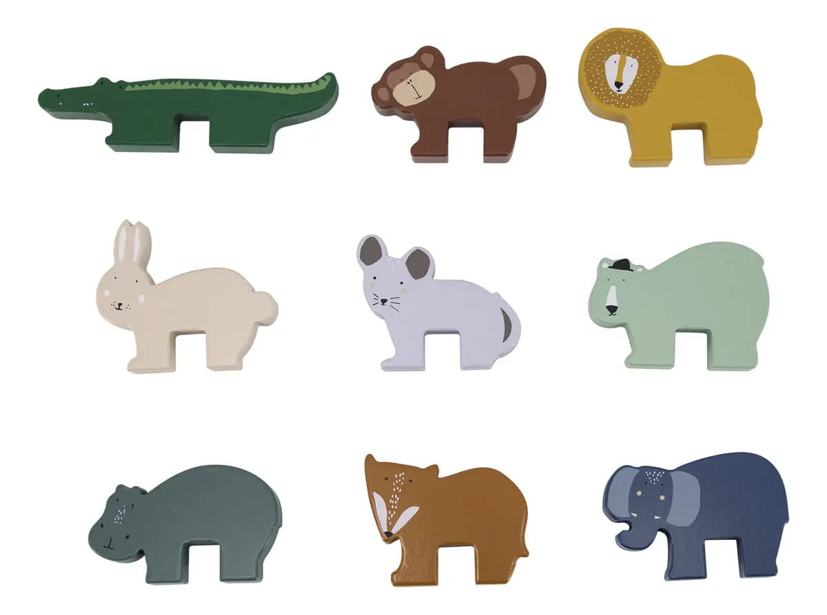Juego Animales Apilables Balanceo Madera Infantil Trixie Tx