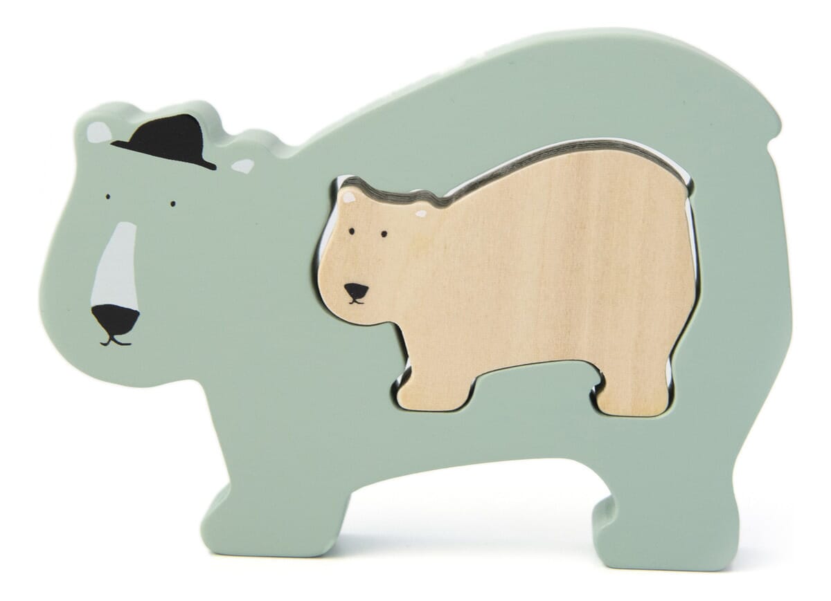 Juego Encantre Puzzle Trixie Madera Animales Bebe Trex
