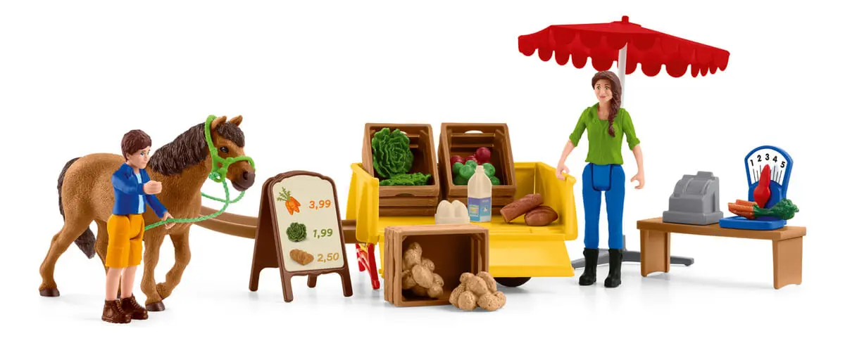Figura Puesto De Granja Móvil Schleich Farm World Granja Tx