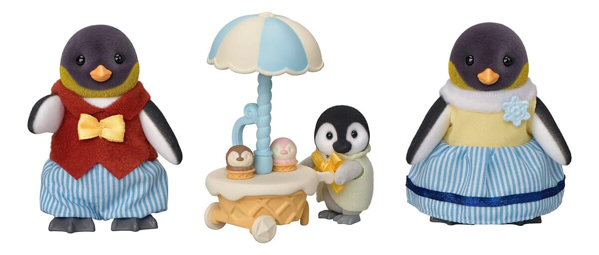 Sylvanian Families Familia Pinguino + Accesorios Helado Trex