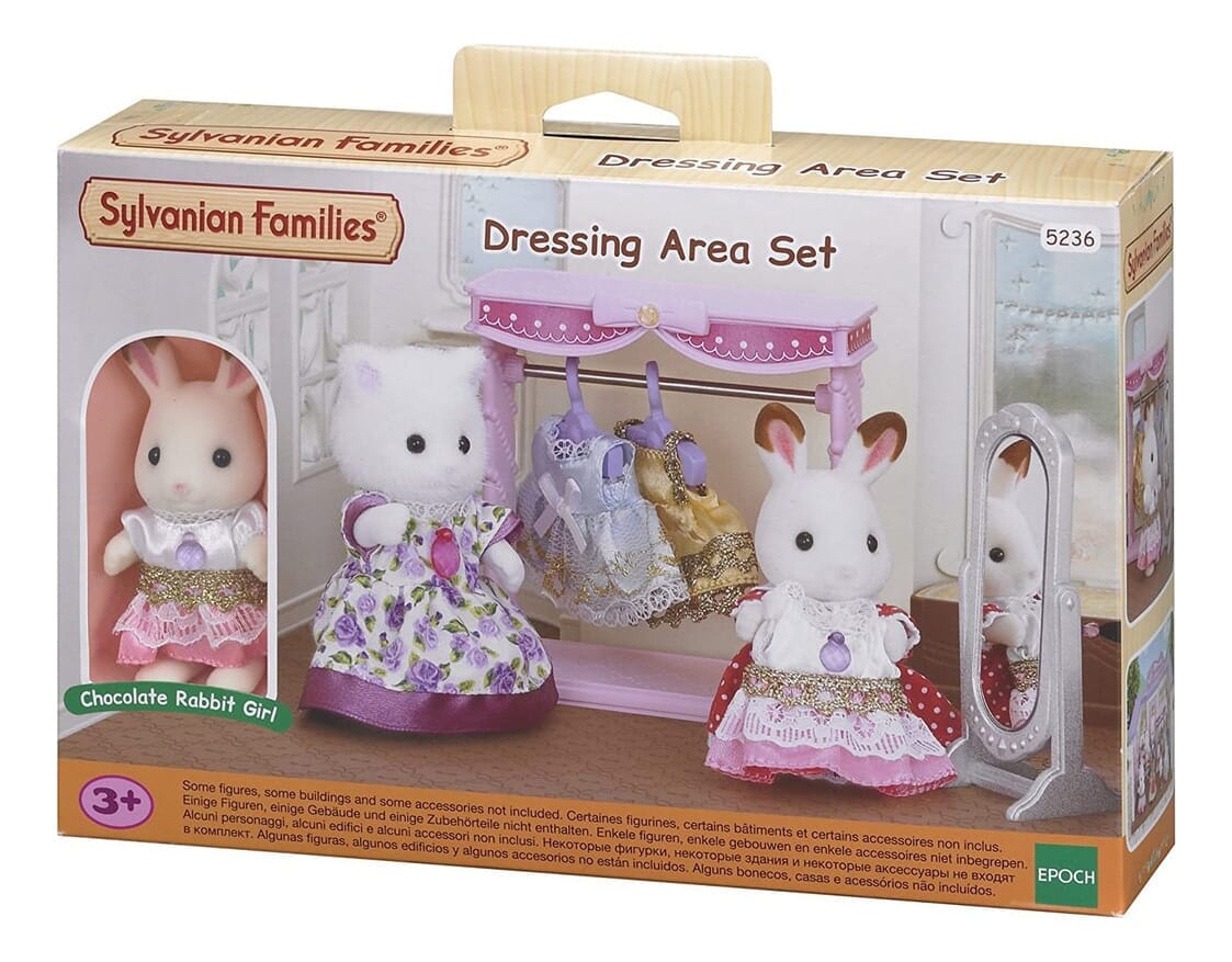 Sylvanian Families Set Vestidor + Vestidos Juguete Niños Tx