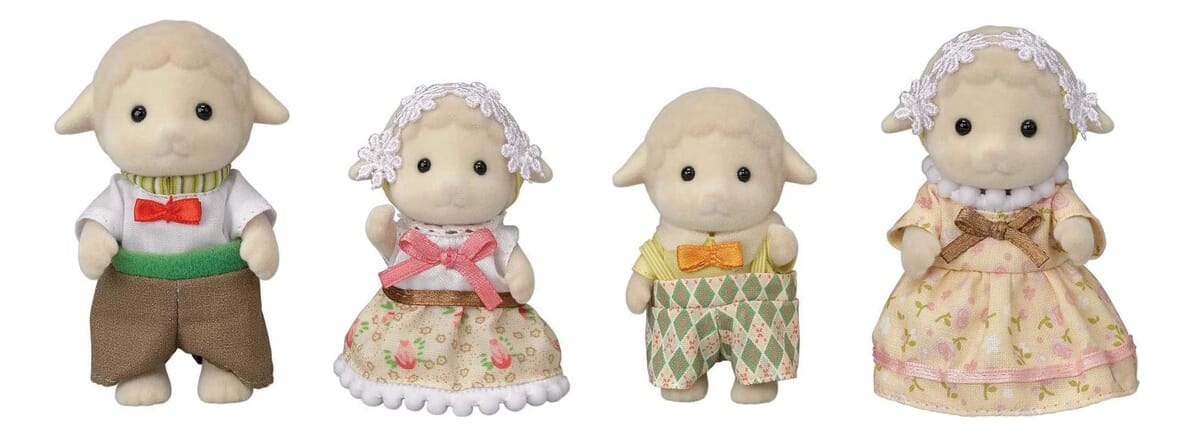 Sylvanian Families Familia De Ovejas Mama Papa Gemelos Trex