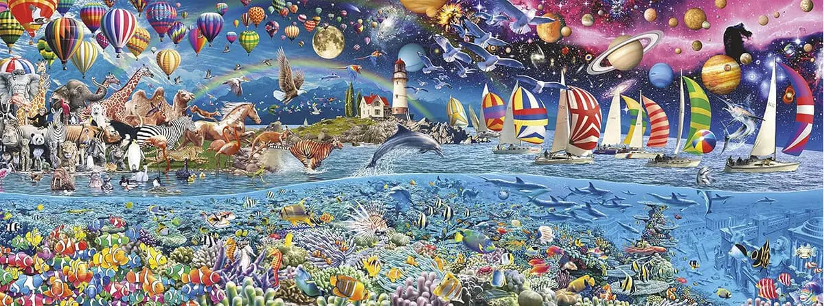 Puzzle Rompecabeza Educaxxl 24000 Pcs Paisaje Vida Gigante