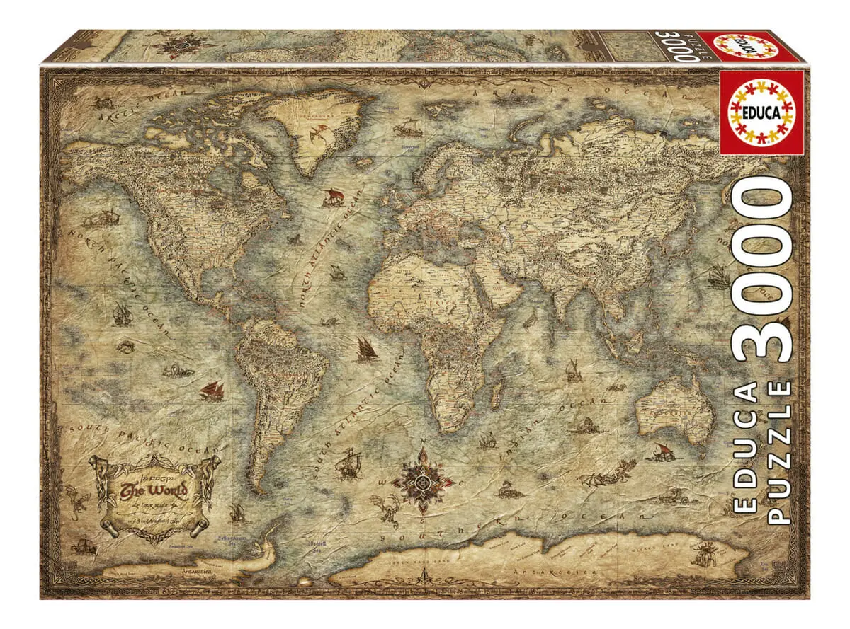 Puzzle Rompecabeza Mapamundi Antiguo 3000 Piezas Educa Trex