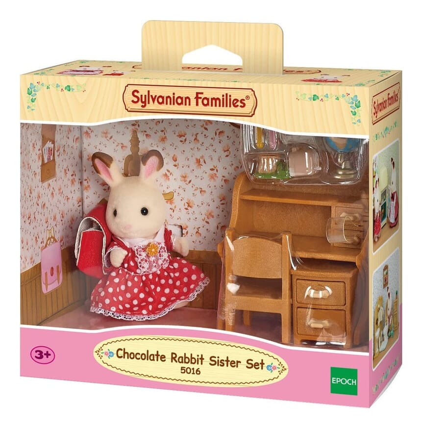 Sylvanian Families Freya Coneja De Chocolate Con Escritorio