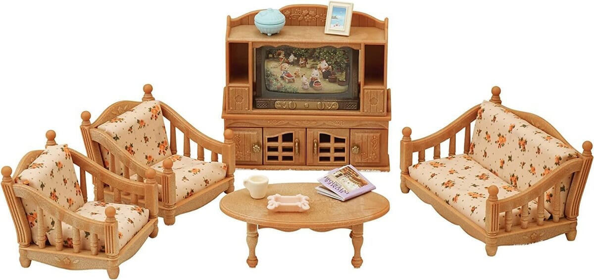 Sylvanian Families Set Comoda Sala Estar Muebles Accesorios