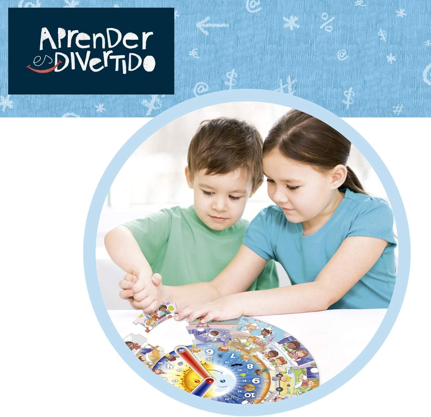 Juego Aprende Las Horas Puzzle Circular Y Actividades Educa Niños 5-7 Años