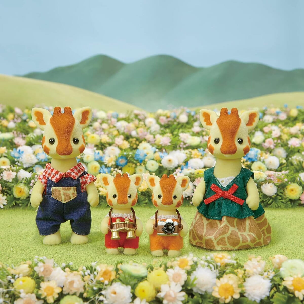 Sylvanian Families Familia De Jirafas Muñeco Juguete Niño Tx