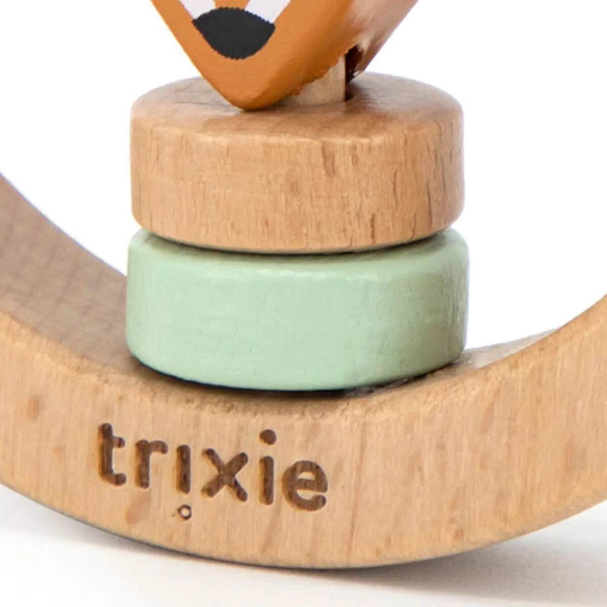 Sonajero Aro Juguete De Madera Zorro Trixie Infantil Trex