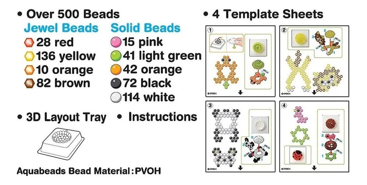 Aquabeads 3d Animal Set Juego Infantil De Muñecas Niños Tx