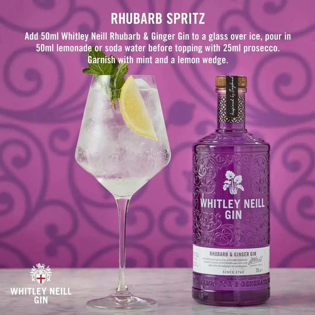 Gin Whitley Neill Rhubarb & Ginger 700ml 43% Premium Trex