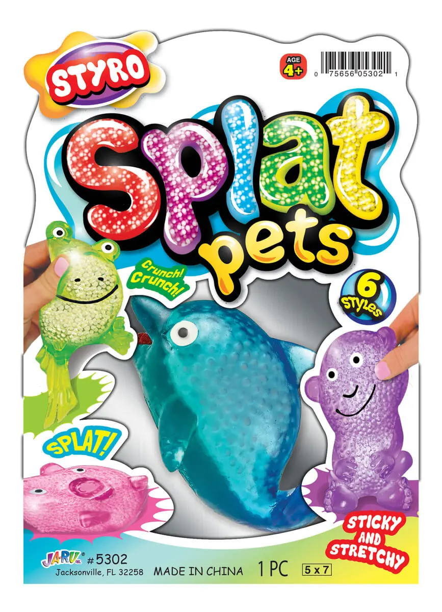 Juguete Amanza Loco Apretable Splat Pet Styro Animales Ja Ru