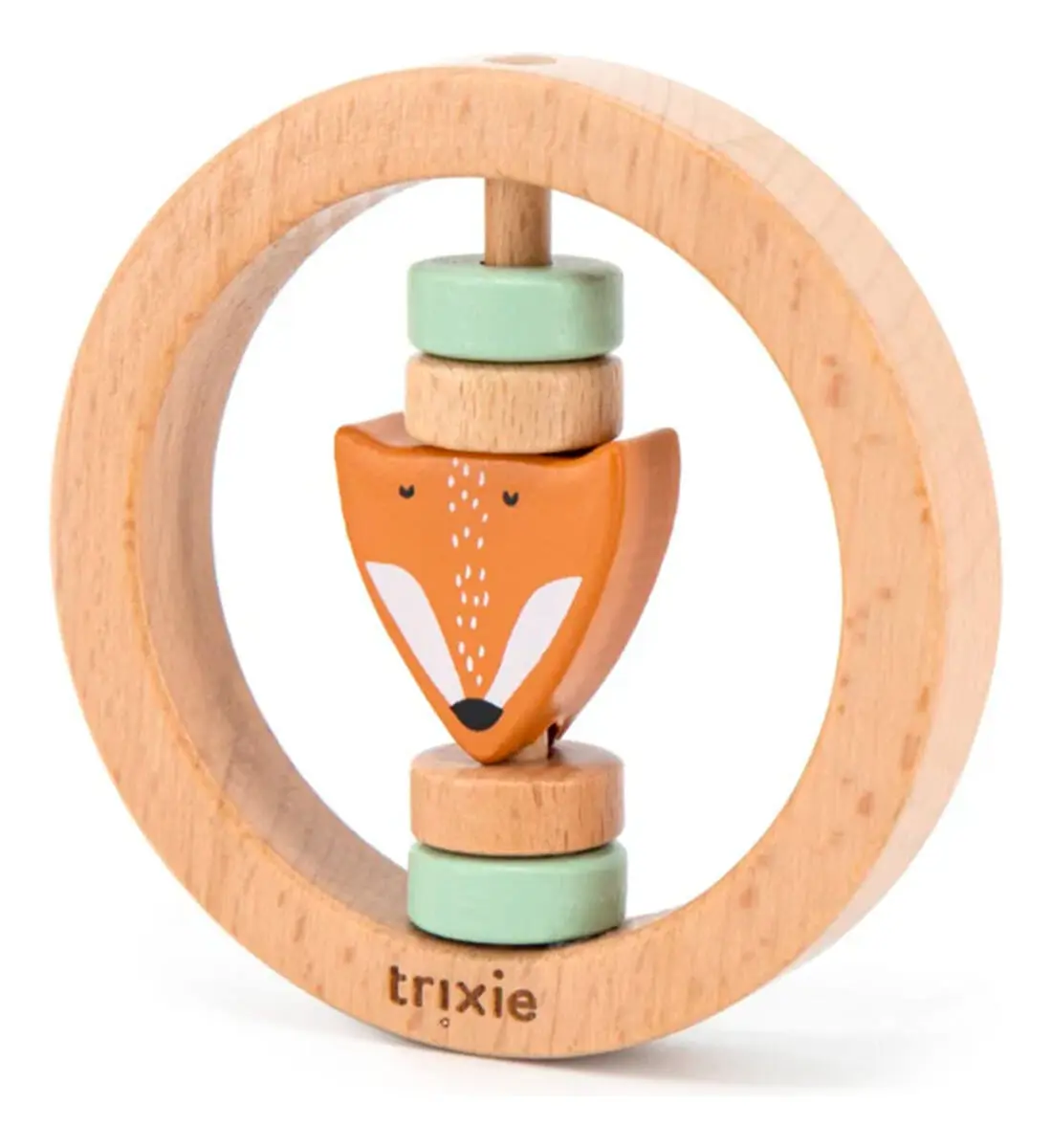 Sonajero Aro Juguete De Madera Zorro Trixie Infantil Trex