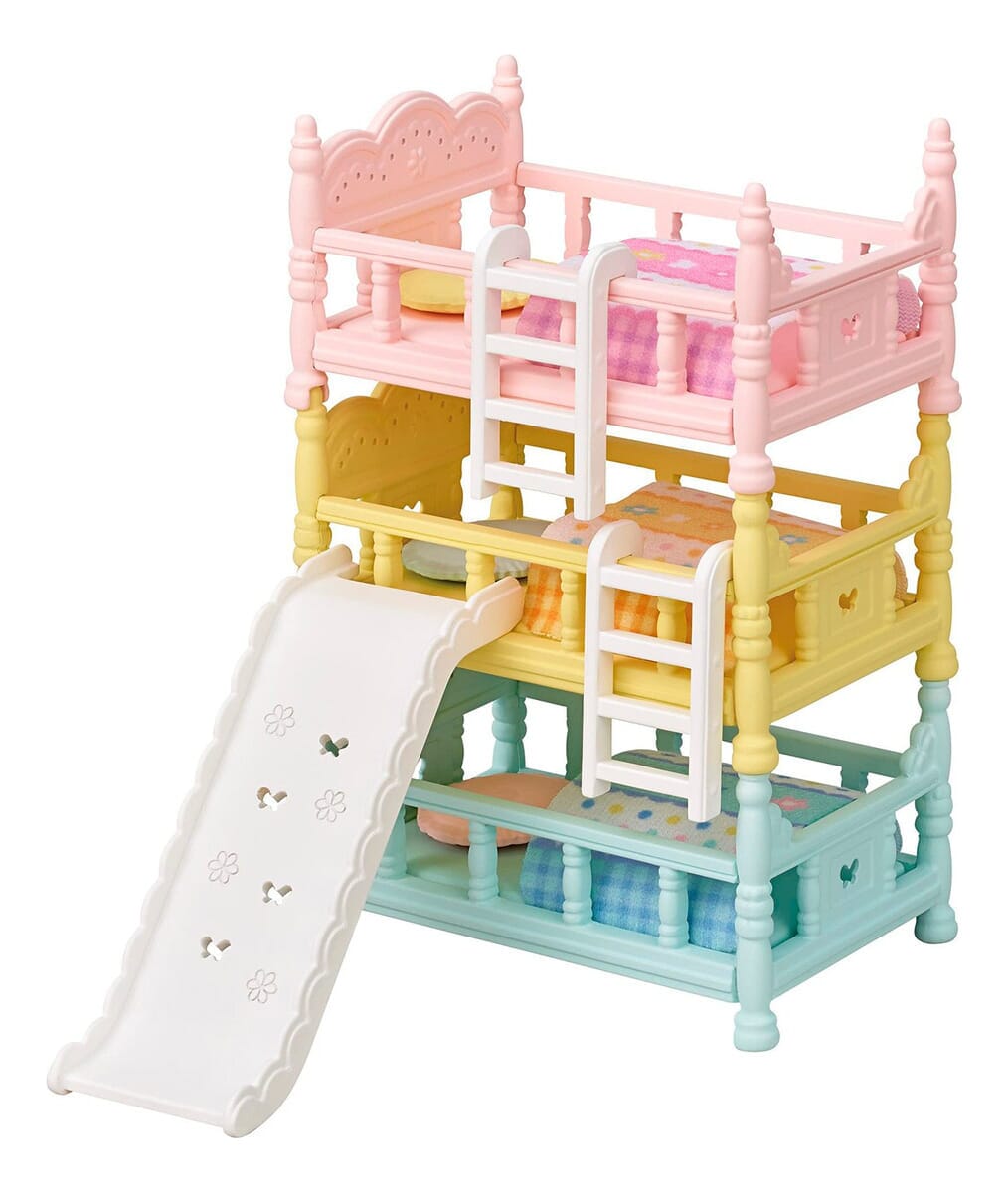 Sylvanian Families Cama Trillizos Tobogan Accesorios Juguete