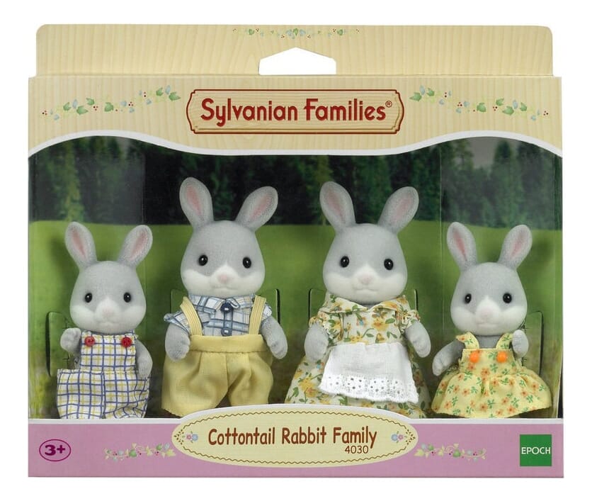 Sylvanian Families Familia 4 Conejos Cottontail Juguete Tx