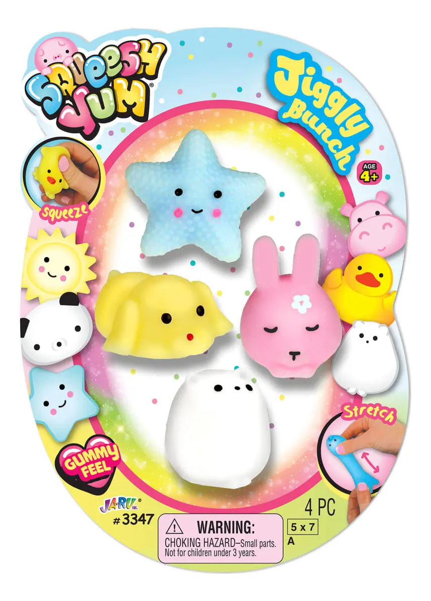 Jaru Jiggly Squeshee Kawai Mini Animalitos X4 Tiktok Trex