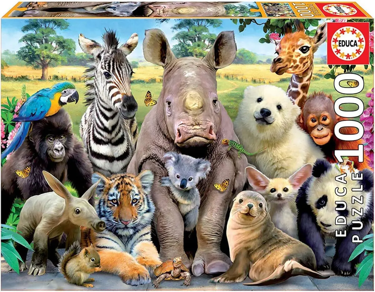 Puzzle Rompecabezas Educa 1000 Pcs Animales Posando Foto Tx