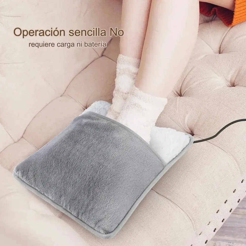 Calienta Pies Manos Electrico Lavable Suave Goldtech