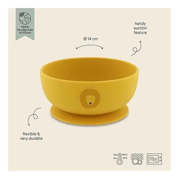 Bowl Plato Con Ventosa Succión Infantil Trixie Silicona Trex