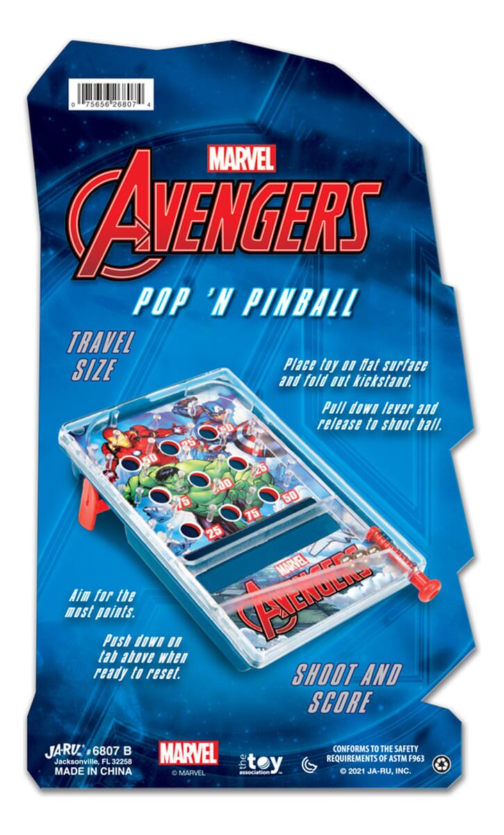 Pinball De Bolsilllo Marvel Avengers Juguete Niño Ja Ru Trex