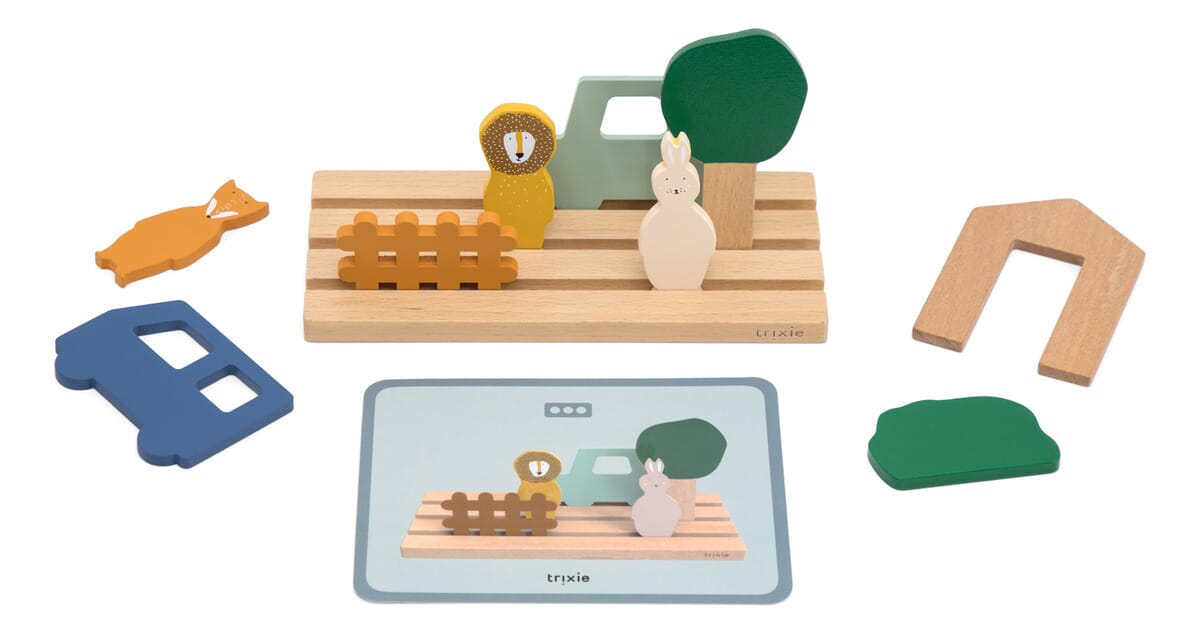 Juego Perspectiva Puzzle Rompecabezas Ciudad Animales Trixie