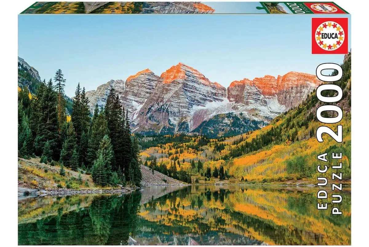 Puzzle 2000 Piezas Educa Maroon Bells Bosque Paisaje Lago