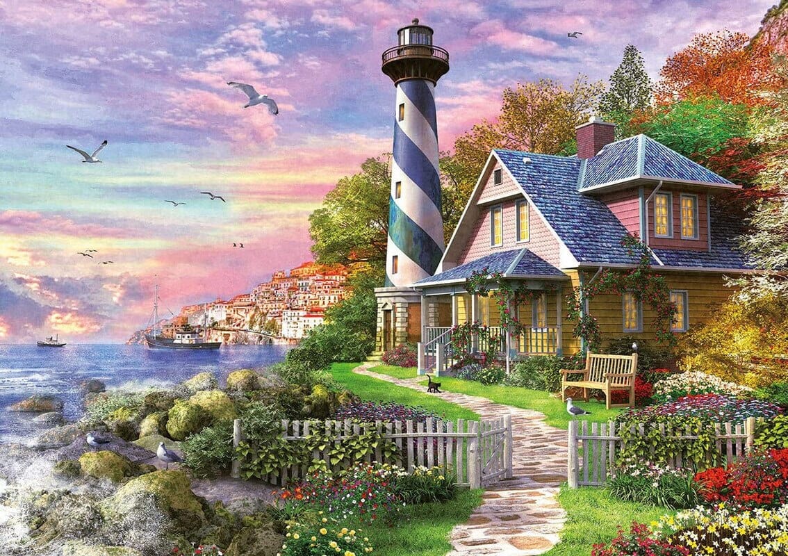 Puzzle Rompecabeza Educa Paisaje Faro Rock Bay 1000 Piezas