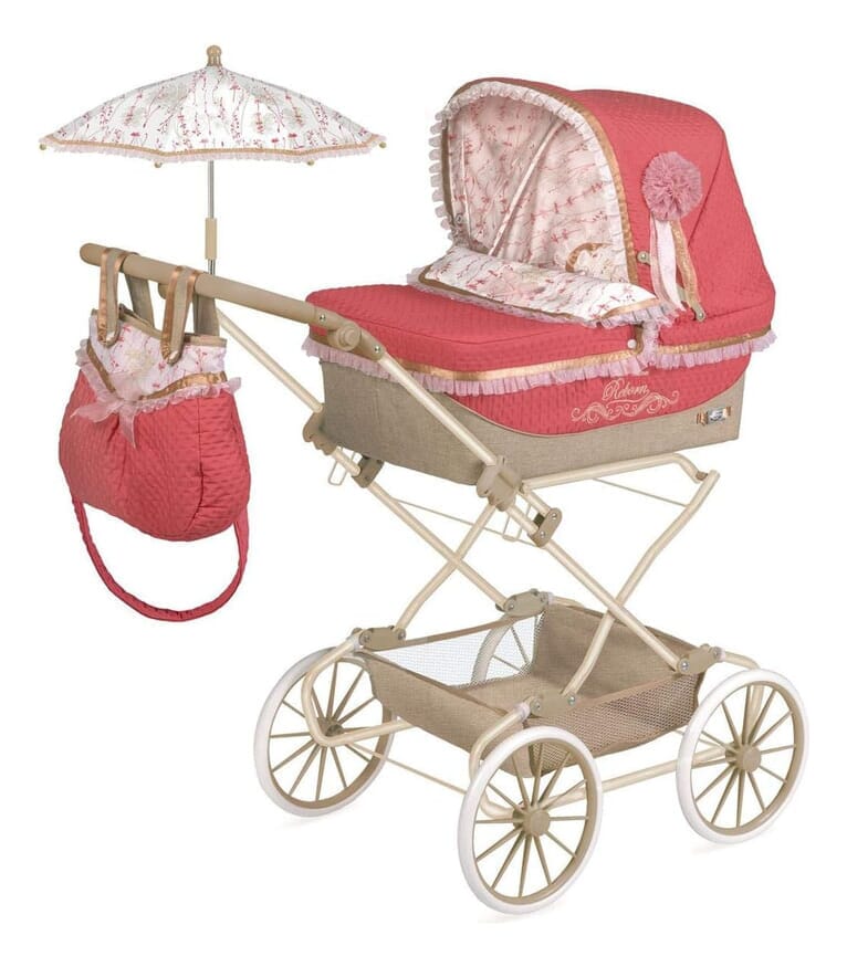 Coche De Cuevas Bebotes Reborn Bebe Plegable + Sombrilla Trx