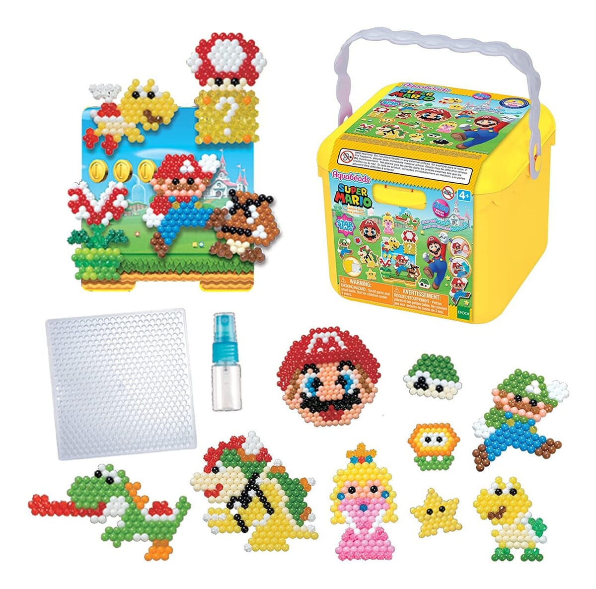 Juego Aquabeads Cubo Super Mario 2500 Cuentas Juguete Niño