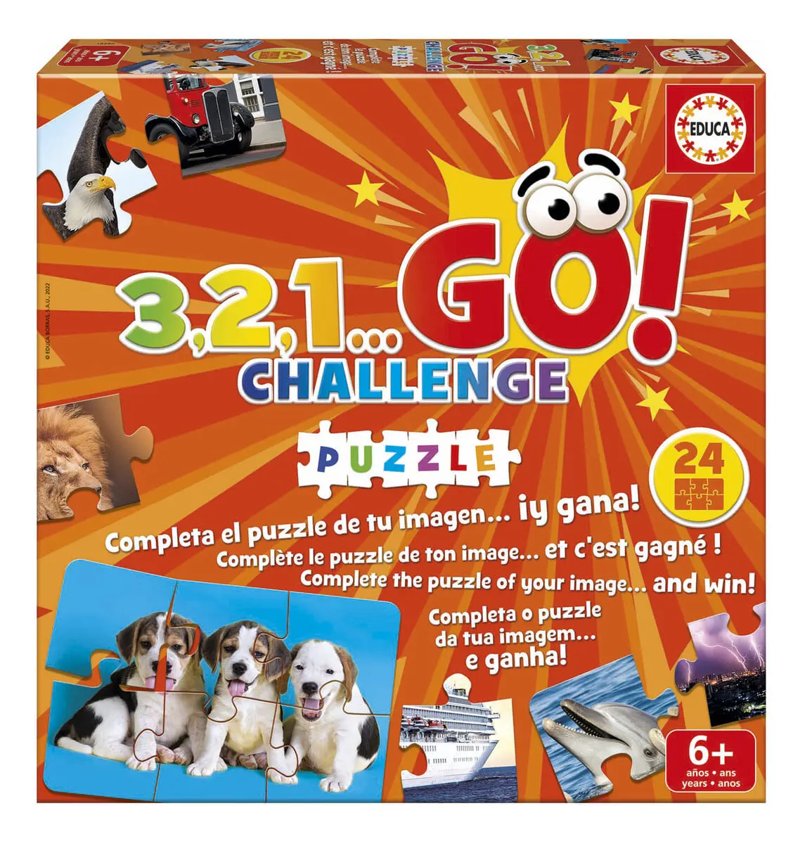 Juego Infantil 3, 2, 1... Go! Completa Puzzle Educa Trex