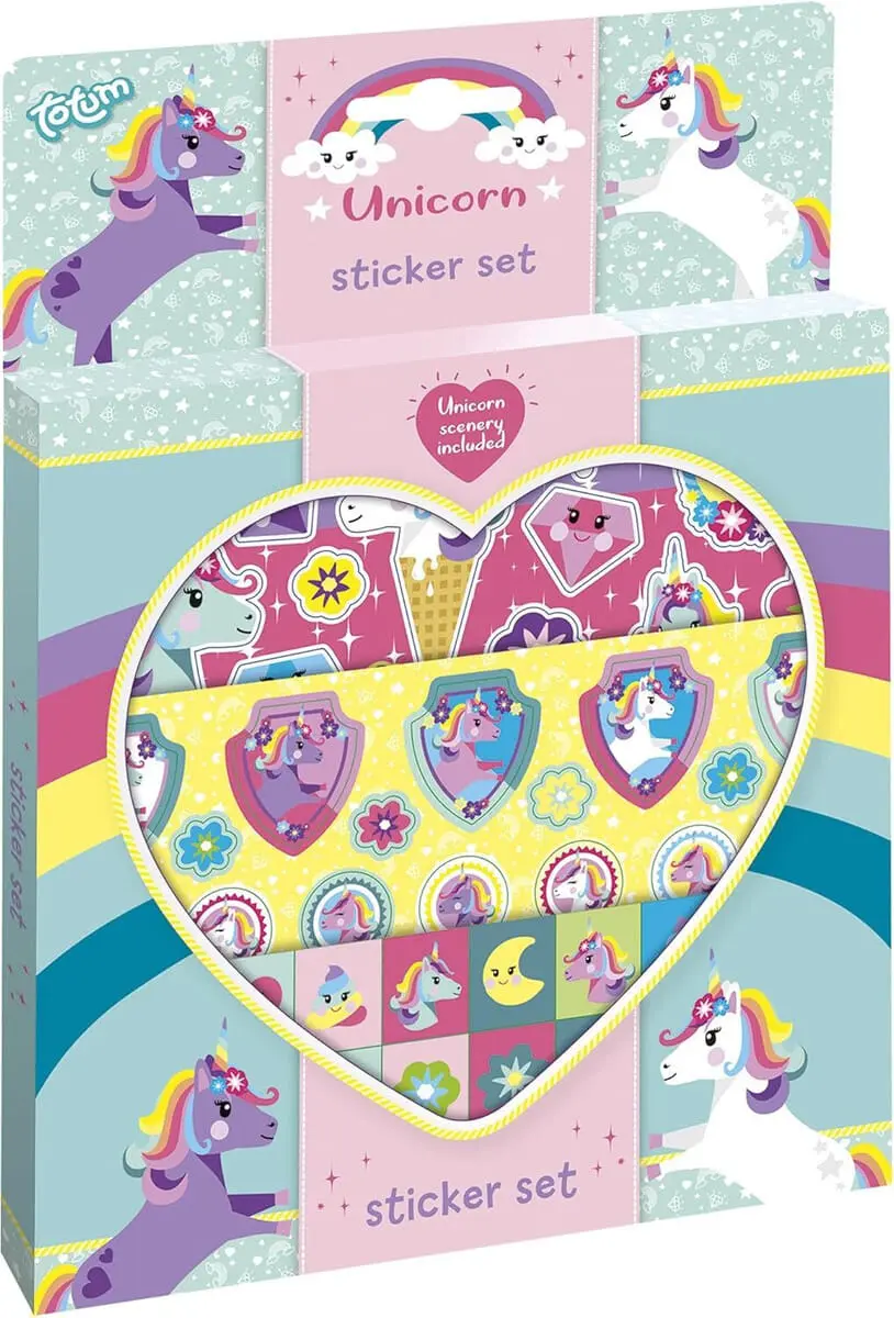 Set Stickers Unicornio Caballos Cuerno Packs Totum Calidad
