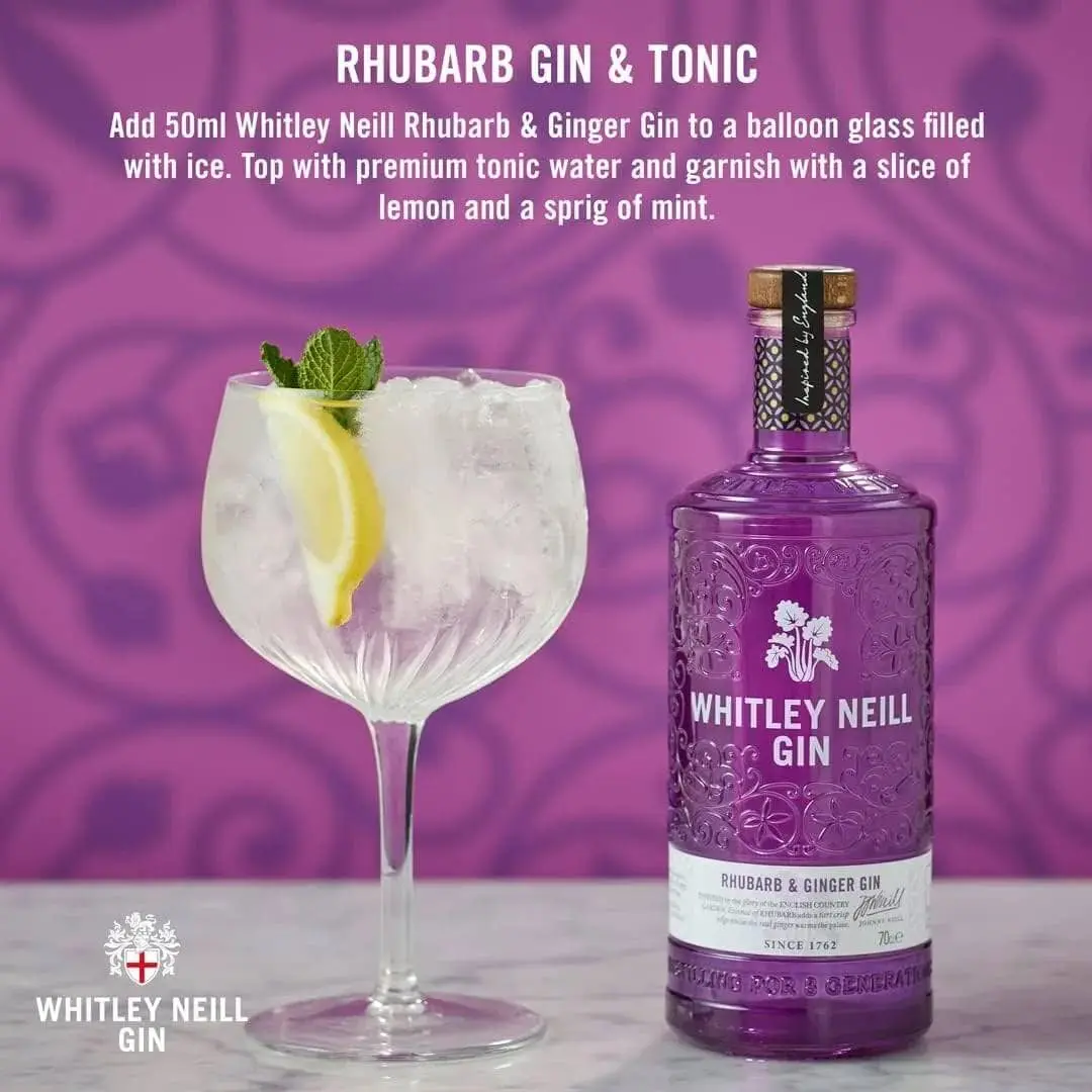 Gin Whitley Neill Rhubarb & Ginger 700ml 43% Premium Trex