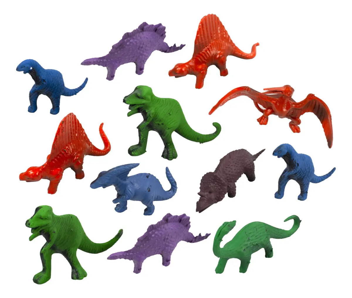 Pack X12 Mini Dinosaurios Dino World T-rex Triceratops Jaru