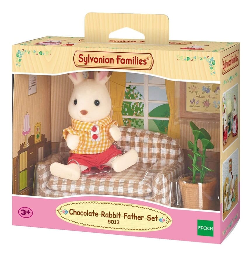 Sylvanian Families Set Papá Conejo Chocolate + Sofá Juguete