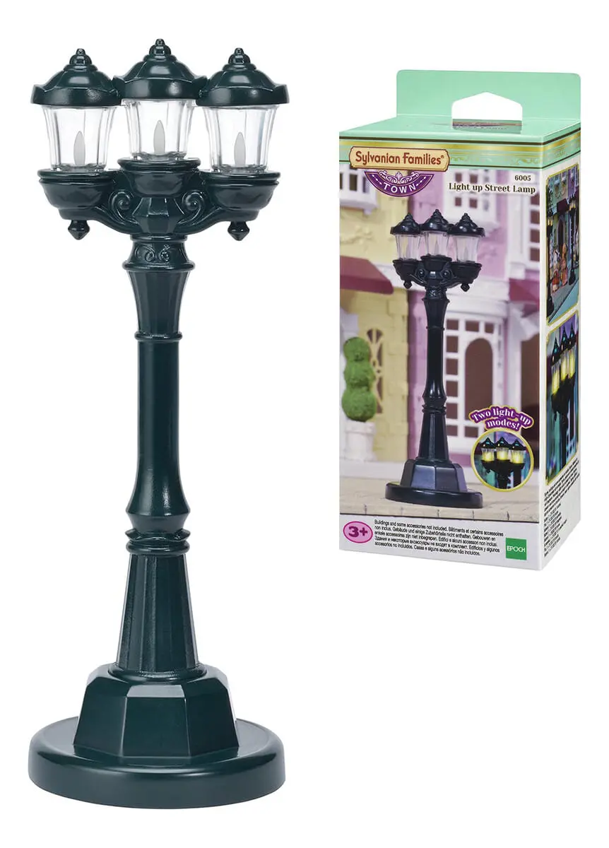 Sylvanian Families Town Luz Lampara De Calle De 3 Faroles Tx