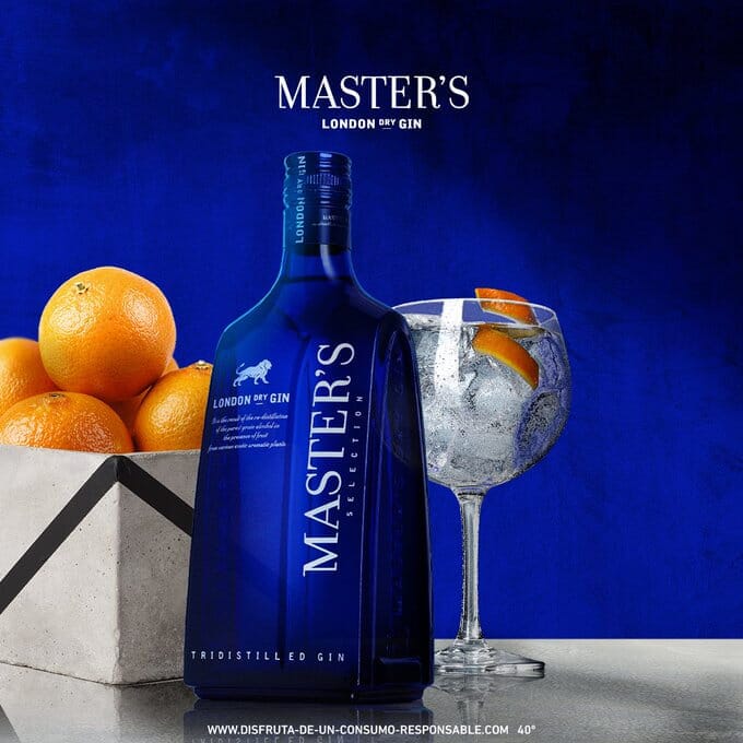 Master`s Gin Master`s Pack X4 Botellas 700 Ml + Copas Trex
