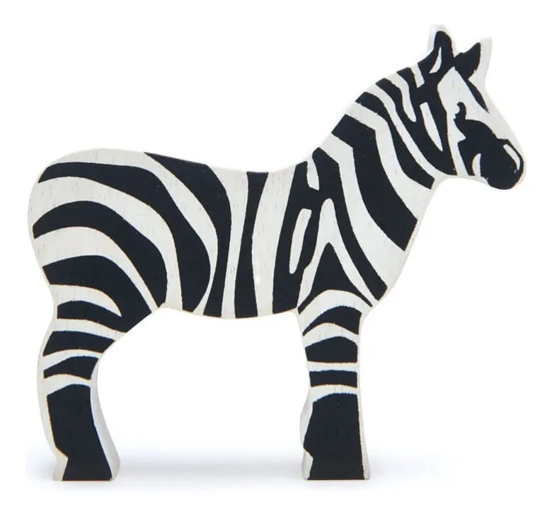 Figura Cebra Animal Tender Leaf Toys Juguete Madera Zebra Tx