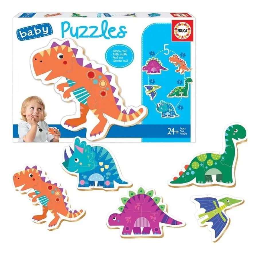 Set Puzzle Dinosaurios Bebes Rompecabezas Educa Aprender Tx