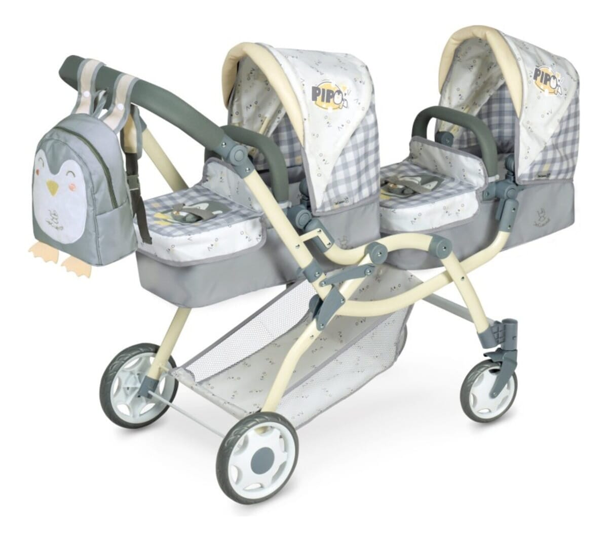Coche Gemelar Doble Plegable Pipo Muñeca De Cuevas Reborn Tx