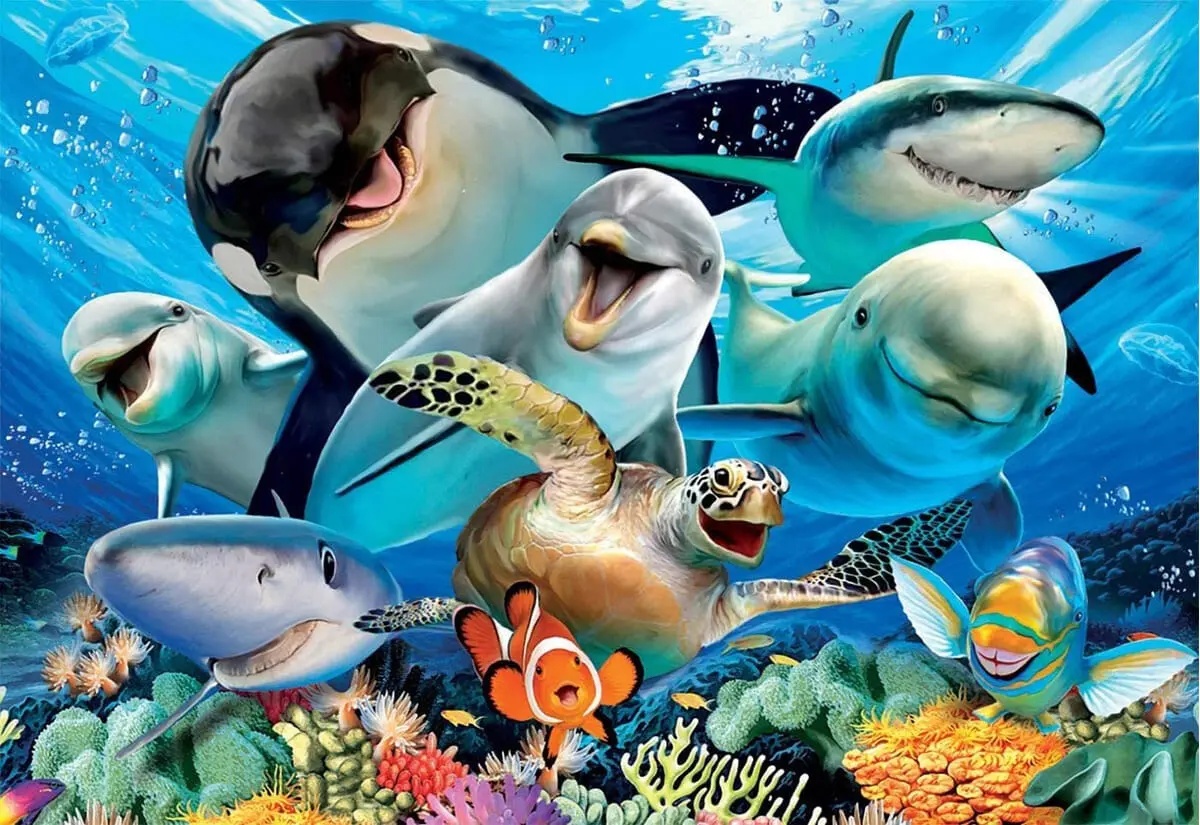 Puzzle 100 Piezas Animales Marinos Rompecabezas Educa Trex