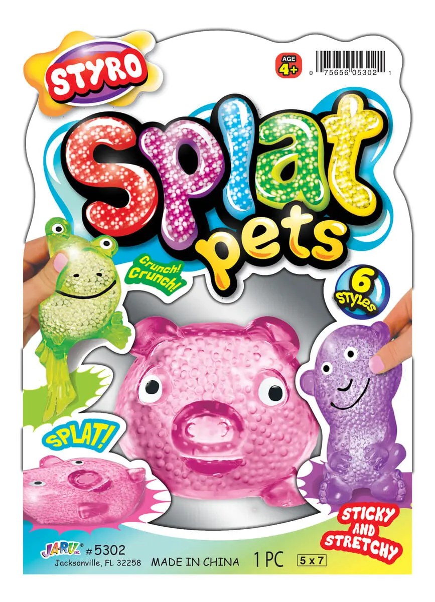 Juguete Amanza Loco Apretable Splat Pet Styro Animales Ja Ru