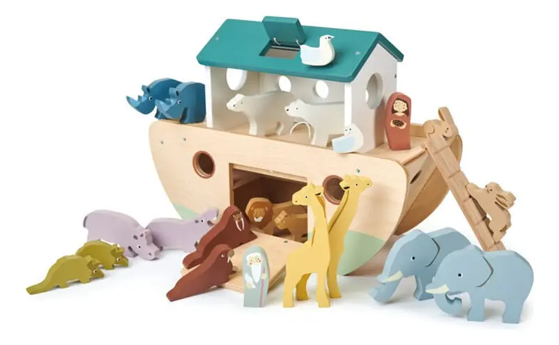 Juguete Tender Leaf Toys Arca De Noe De Madera Niños Trex