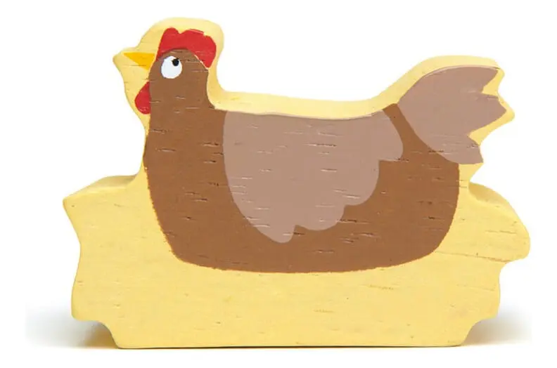 Figura Granja Pollo Juguete Madera Tender Leaf Toys Trex