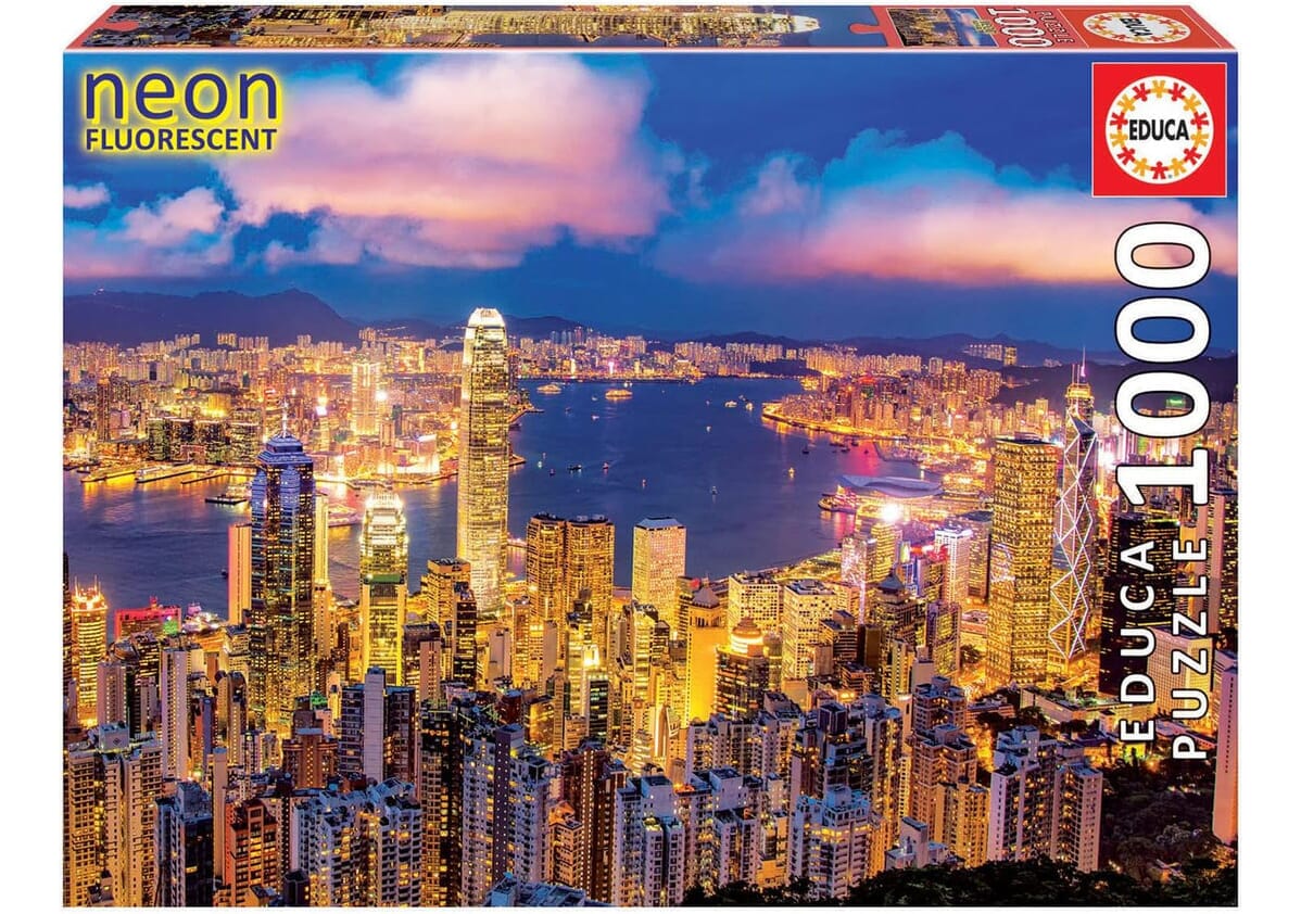 Rompecabezas Hong Kong Neon 1000 Piezas Educa Trex