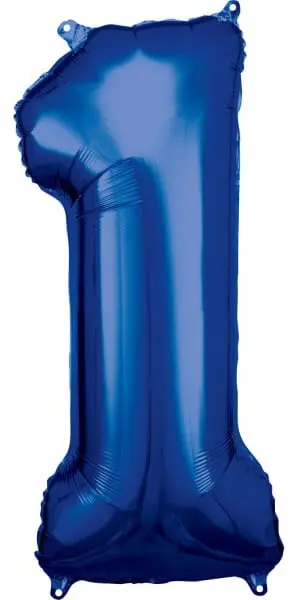 Globo Grande Numeros Azul 86cm 0 Al 9 Fiesta Riethmueller