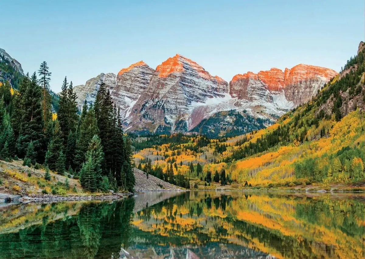Puzzle 2000 Piezas Educa Maroon Bells Bosque Paisaje Lago
