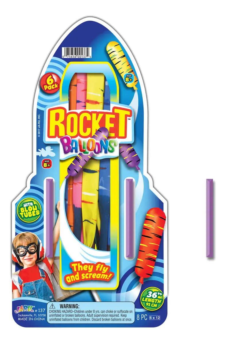 Juego Globo Cohete Aire Infantil Vuela X6 Piezas Ja Ru Trex