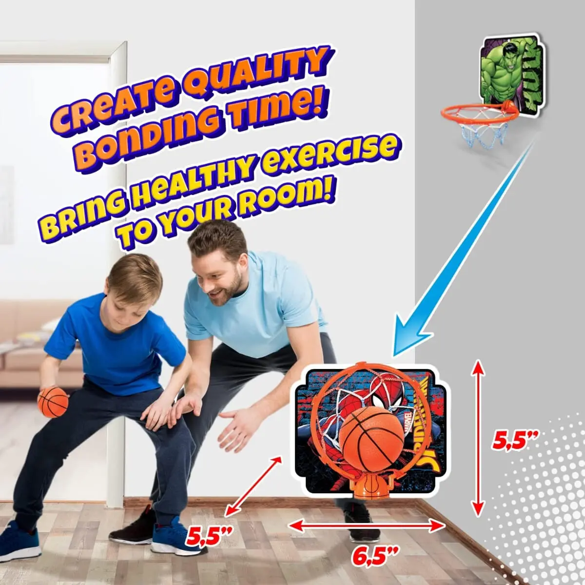 Aro Basquetball Super Heroes Spiderman Combo X3 Jaru Trex