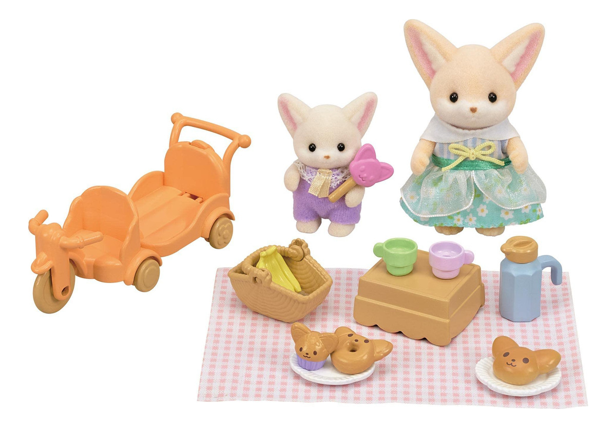 Sylvanian Families Set Hermana Y Bebe Zorro Picnic Juguete